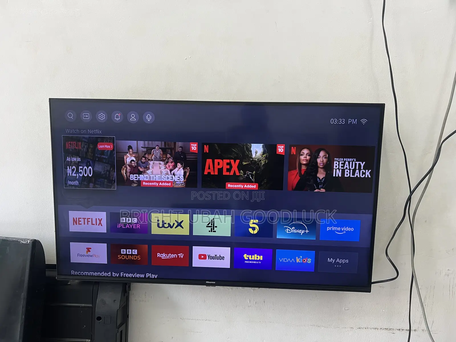 Hisense 43 Inches Full Smart TV With Mirroring Cast With Free Netflix