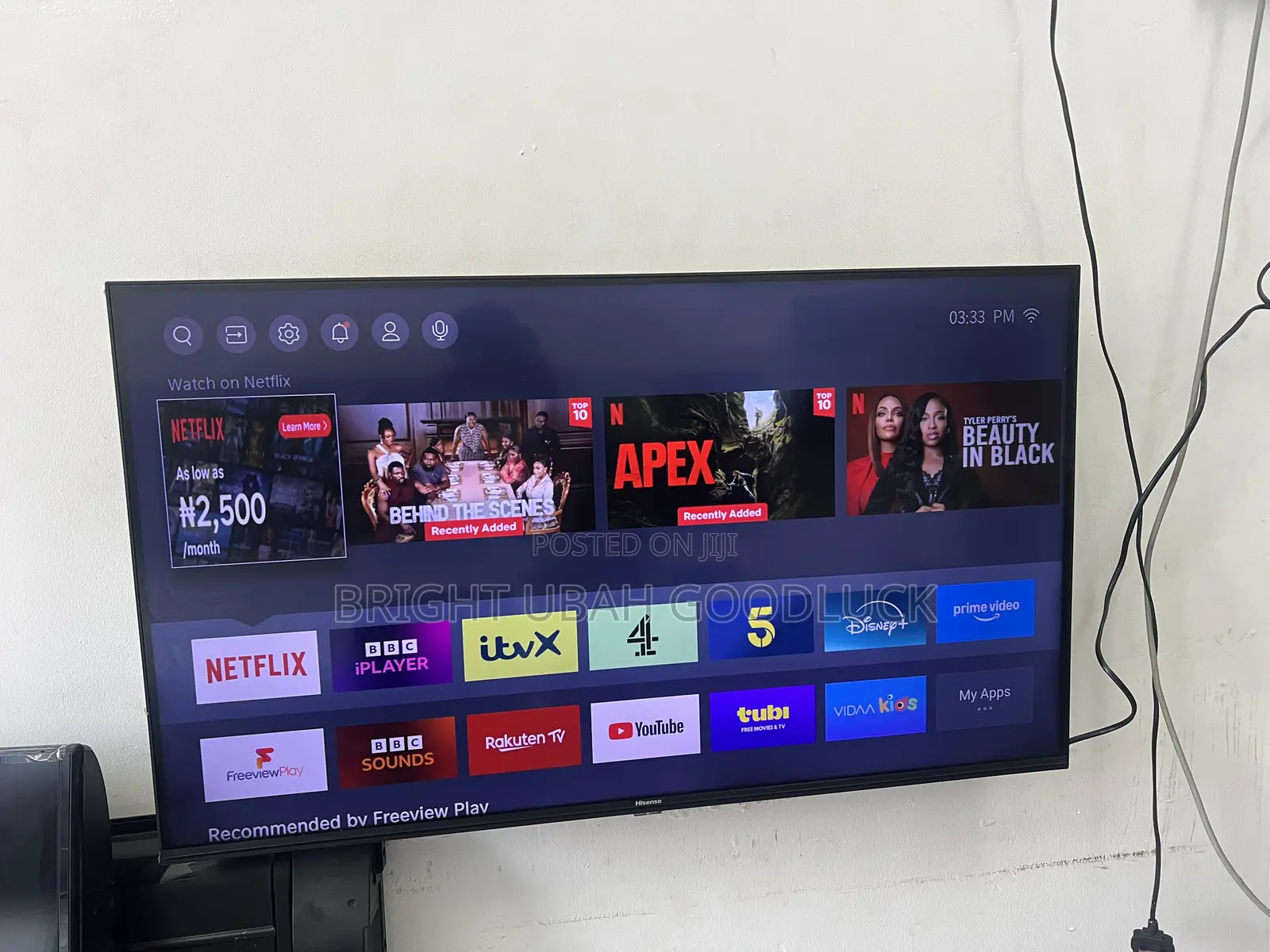 Hisense 43 Inches Full Smart TV With Mirroring Cast With Free Netflix
