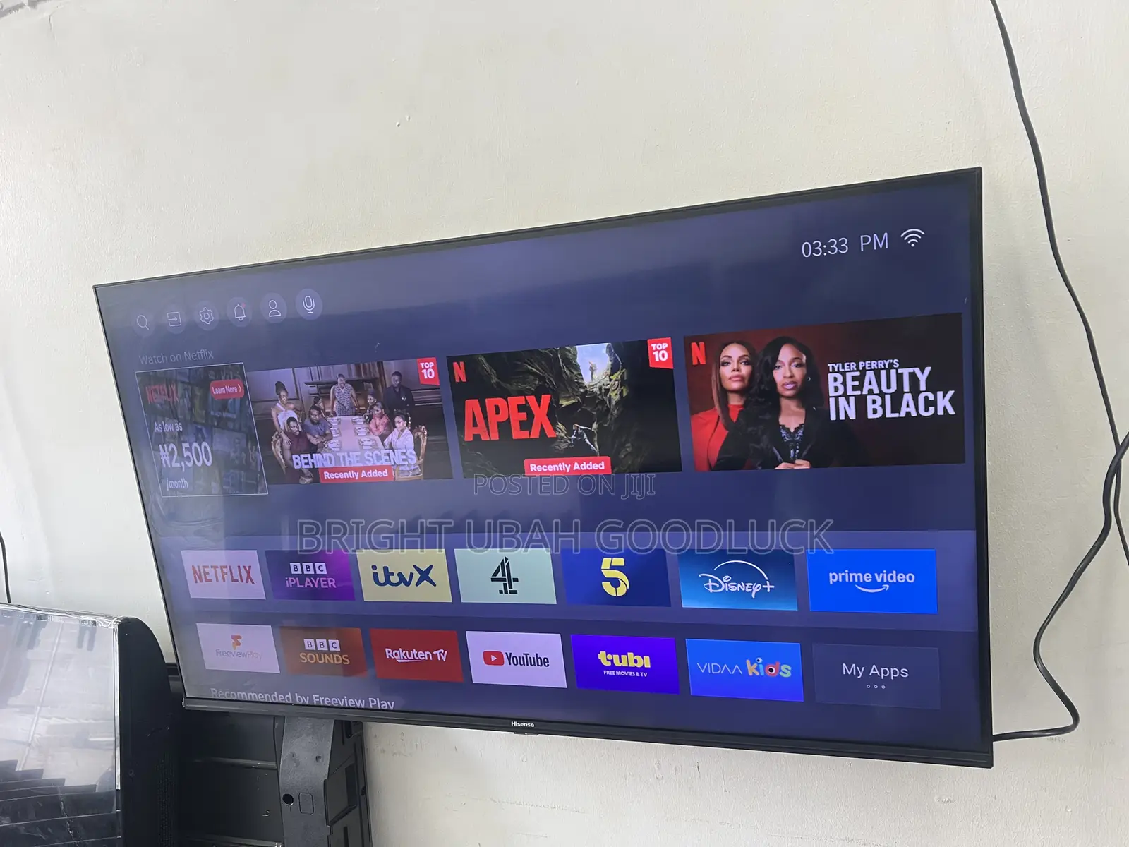Hisense 43 Inches Full Smart TV With Mirroring Cast With Free Netflix