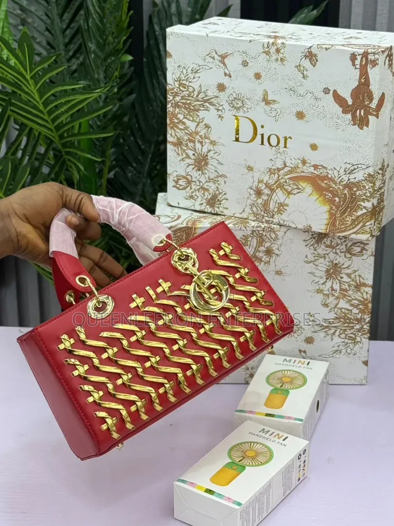 Fully Boxed Dior Bag and Free Fan Combo