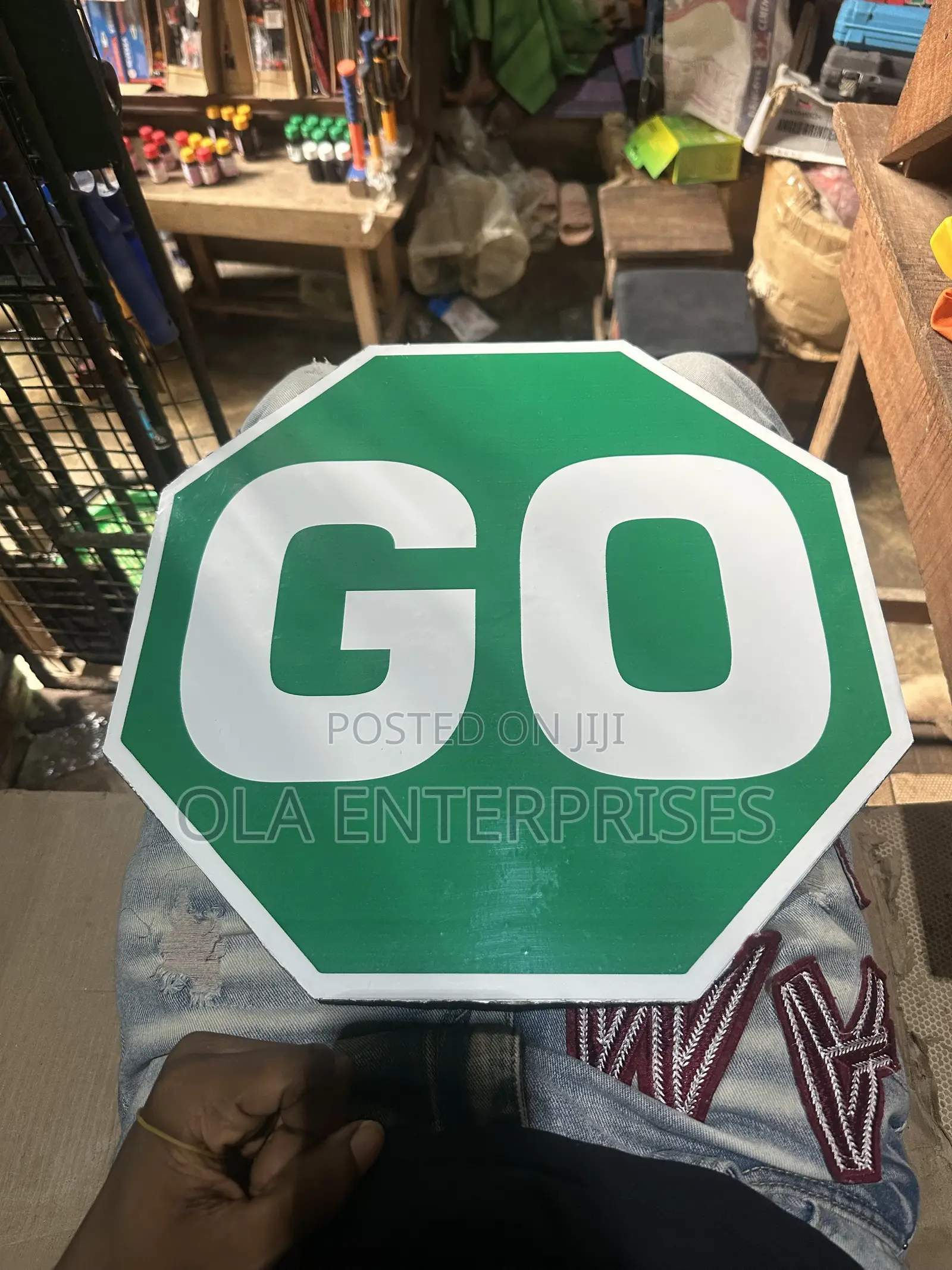 Metal Stop & Go Sign Board