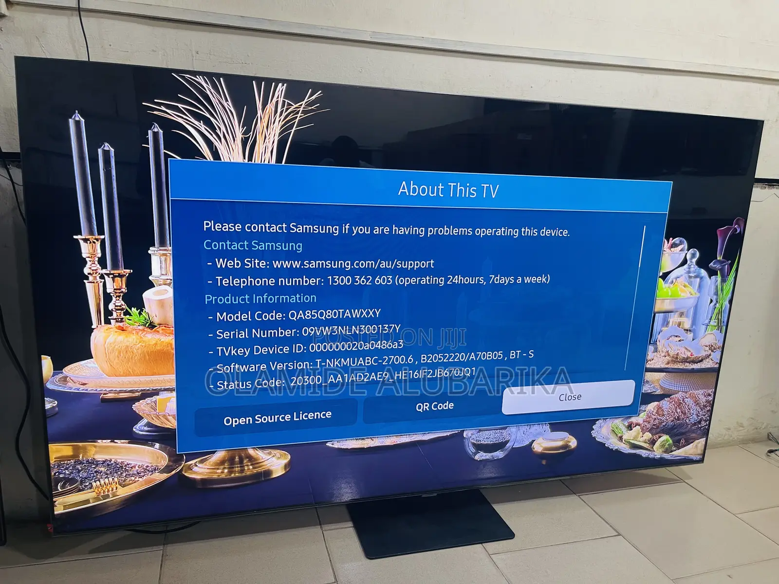 Samsung Qled 85” Q80T Features Direct Quantum Dot Technology 120Hzrate