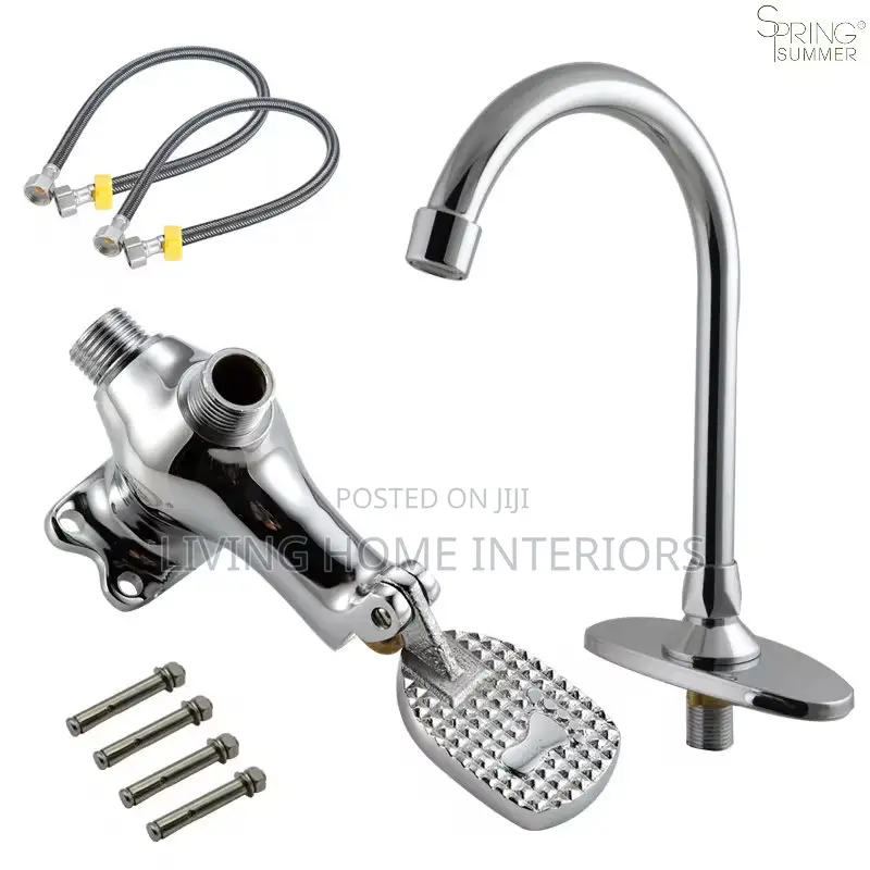 Complete Deck-Mounted Laboratory/Surgical Gooseneck Faucet Set