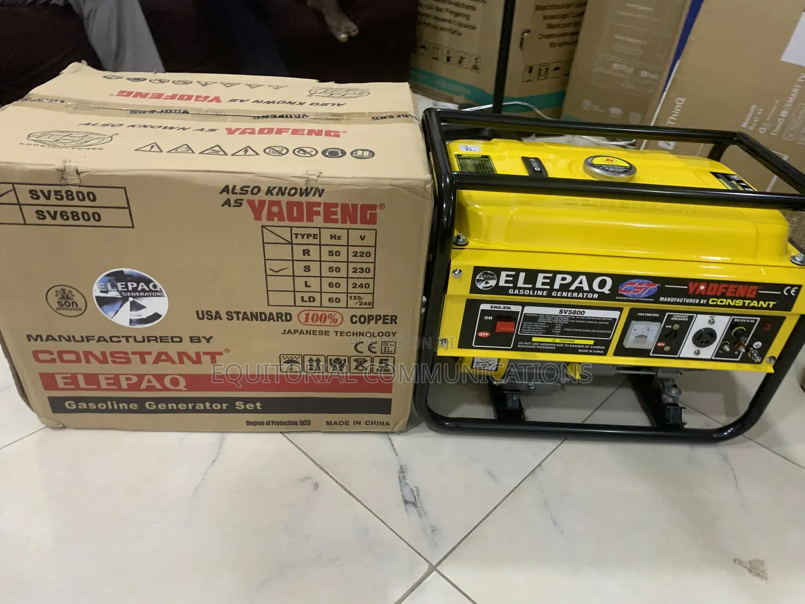 Elepaq SV5800 Manual Start Generator