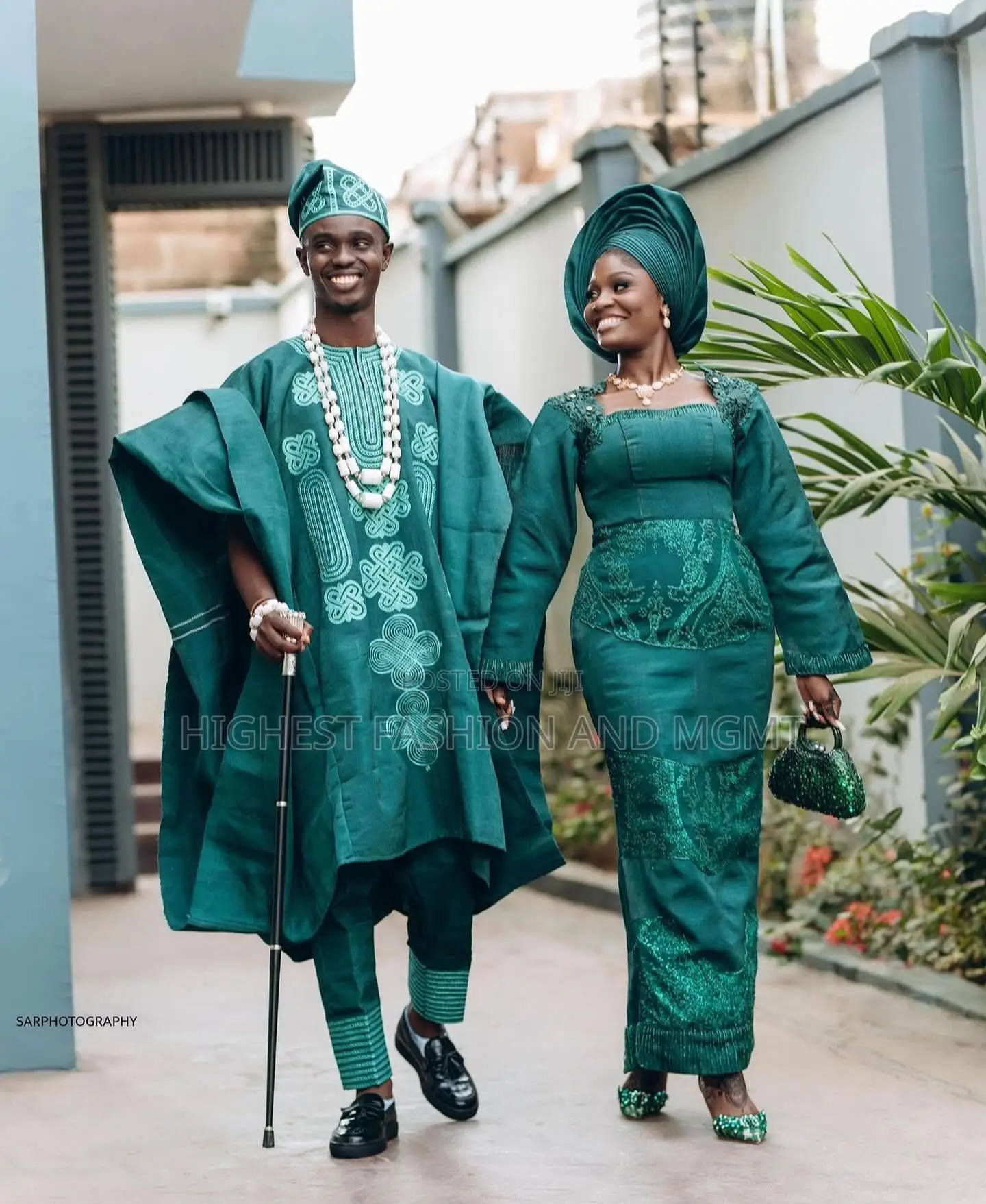 Teal Lace Blouse Wrapper Set With Matching Embroidered Teal Agbada