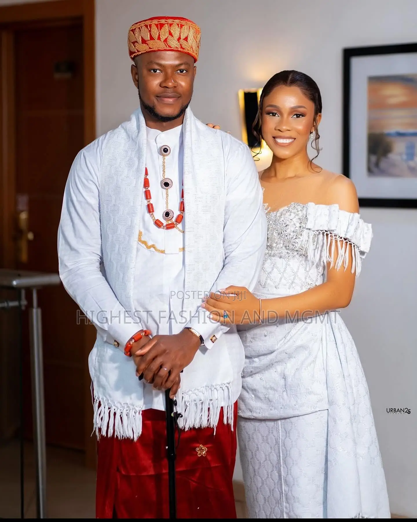 White Beaded Midi Dress Crimson Velvet Wrapper Set