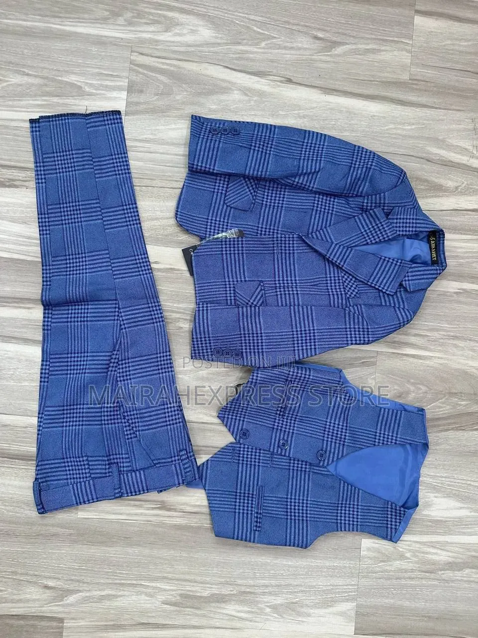 Autumn New Handsome Boys Suits Children Plaid Suits