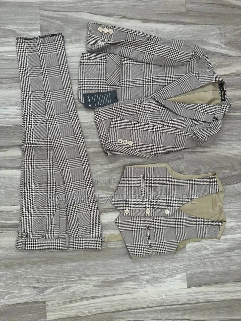 Autumn New Handsome Boys Suits Children Plaid Suits