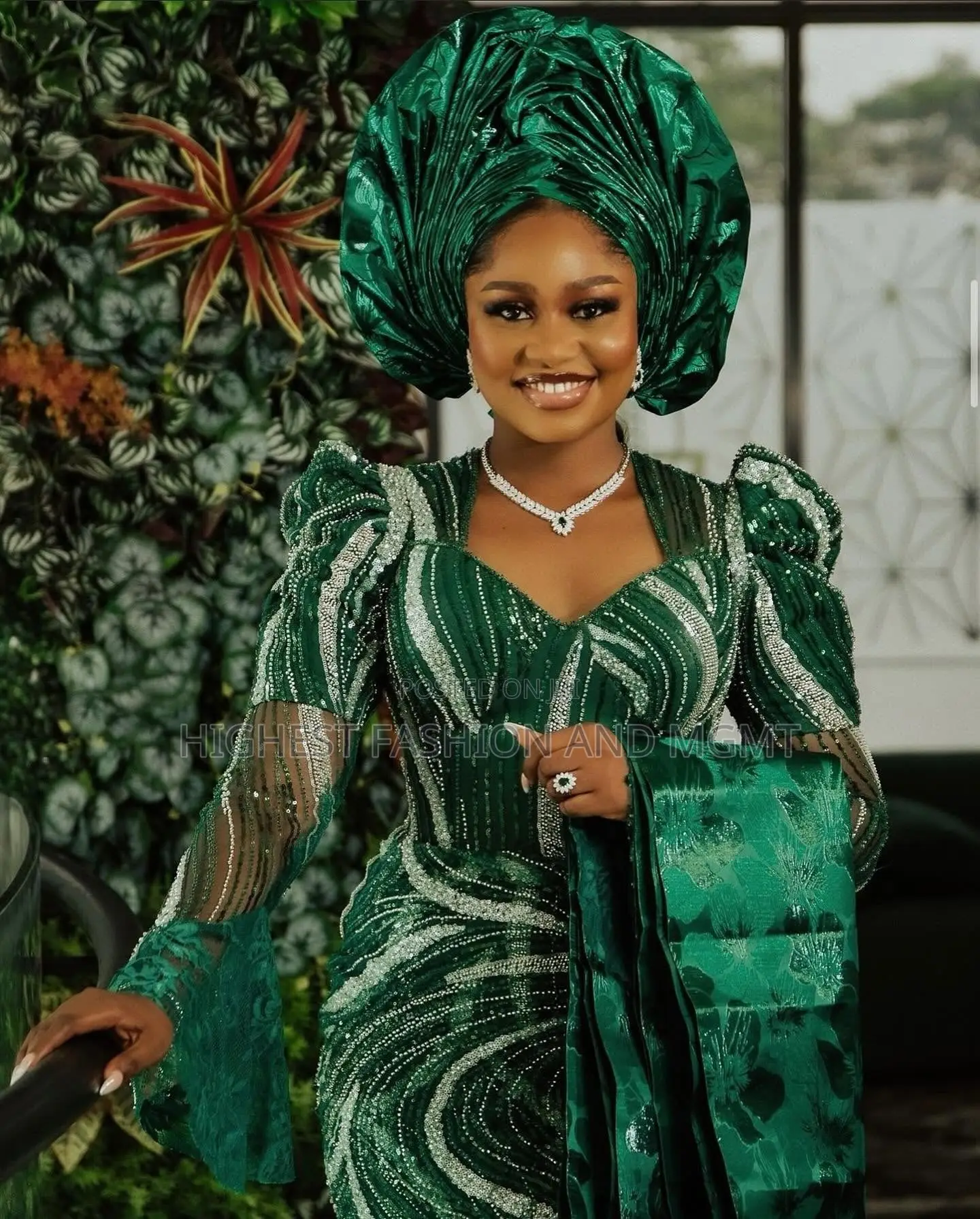 Embellished Velvet Corset Gown Embroidered Agbada Set