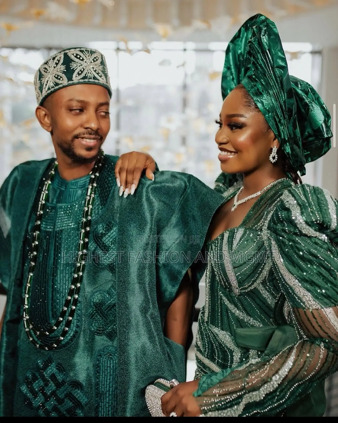 Embellished Velvet Corset Gown Embroidered Agbada Set