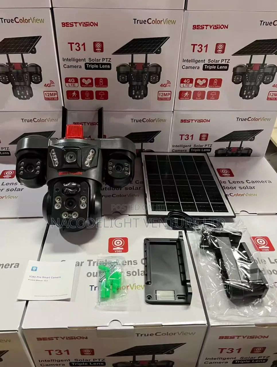 T31 4g Solar Camera With Voice Alarm