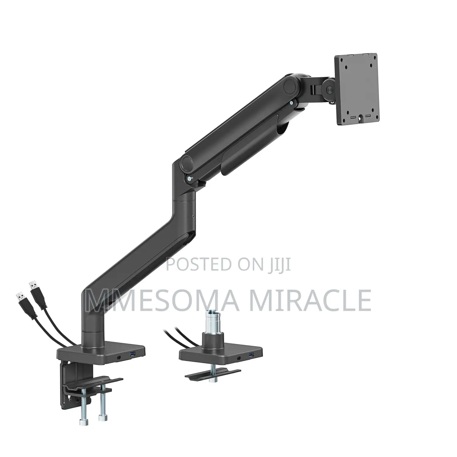 Single Gas Spring Monitor Arm