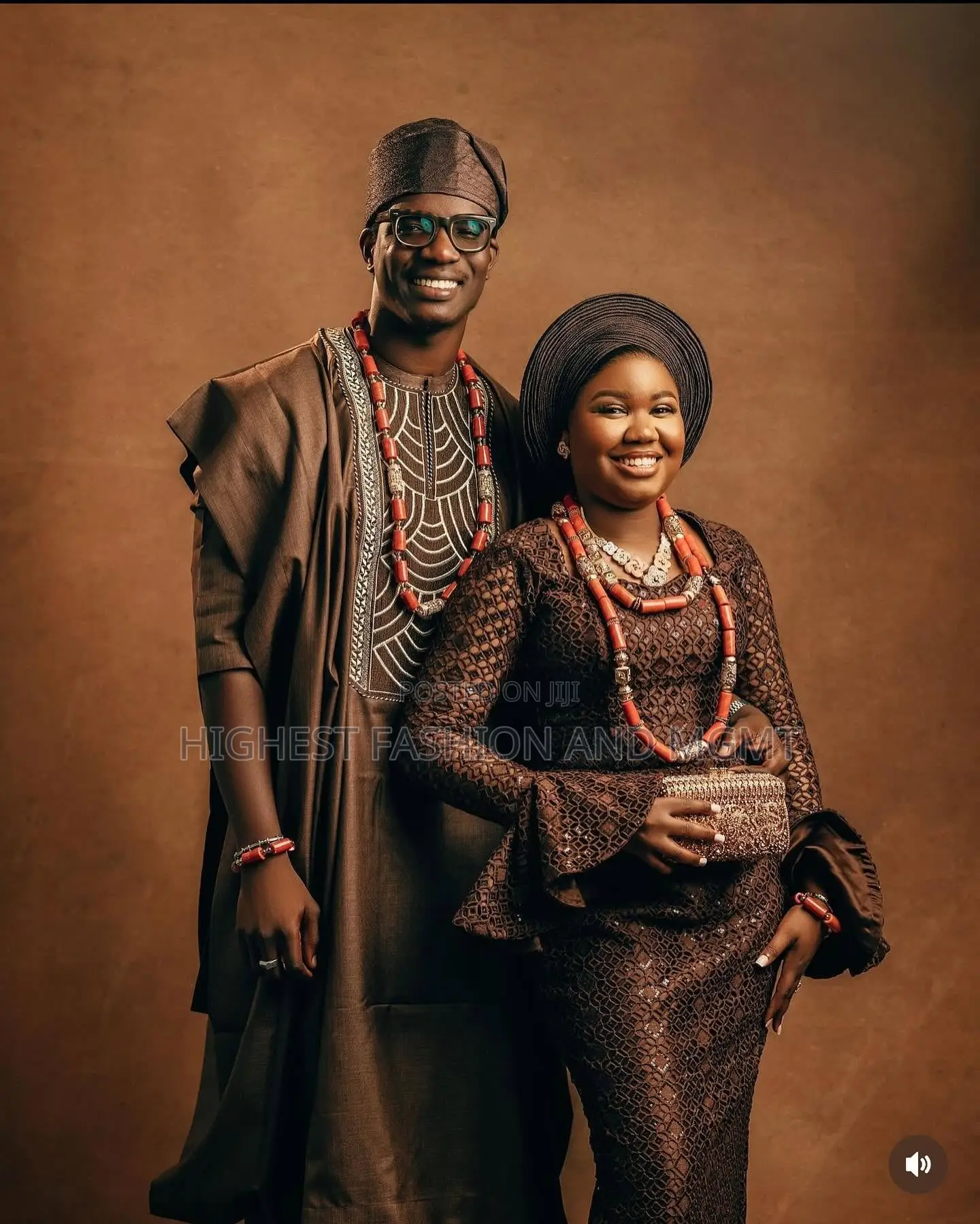 Lace Peplum Gown Embroidered Agbada Set