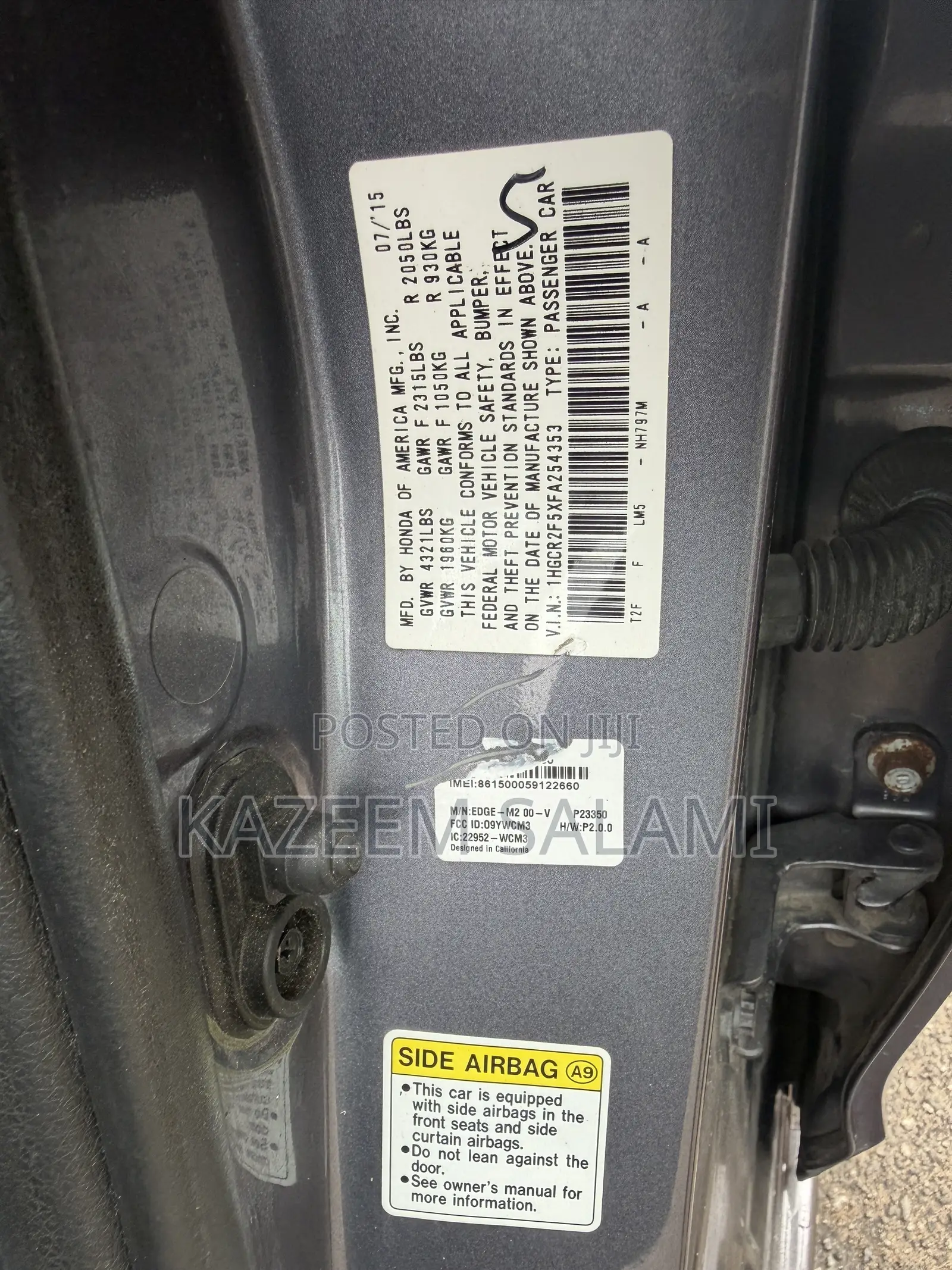 Honda Accord Sport 4dr Sedan FWD (2.4L 4cyl 2A) 2016 Gray