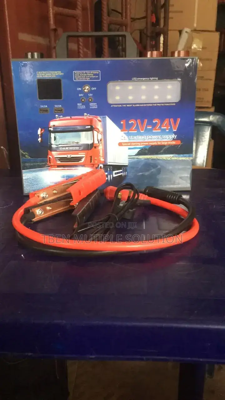 Heavy Duty 12v-24v Jump Starter and Power Supply Unit