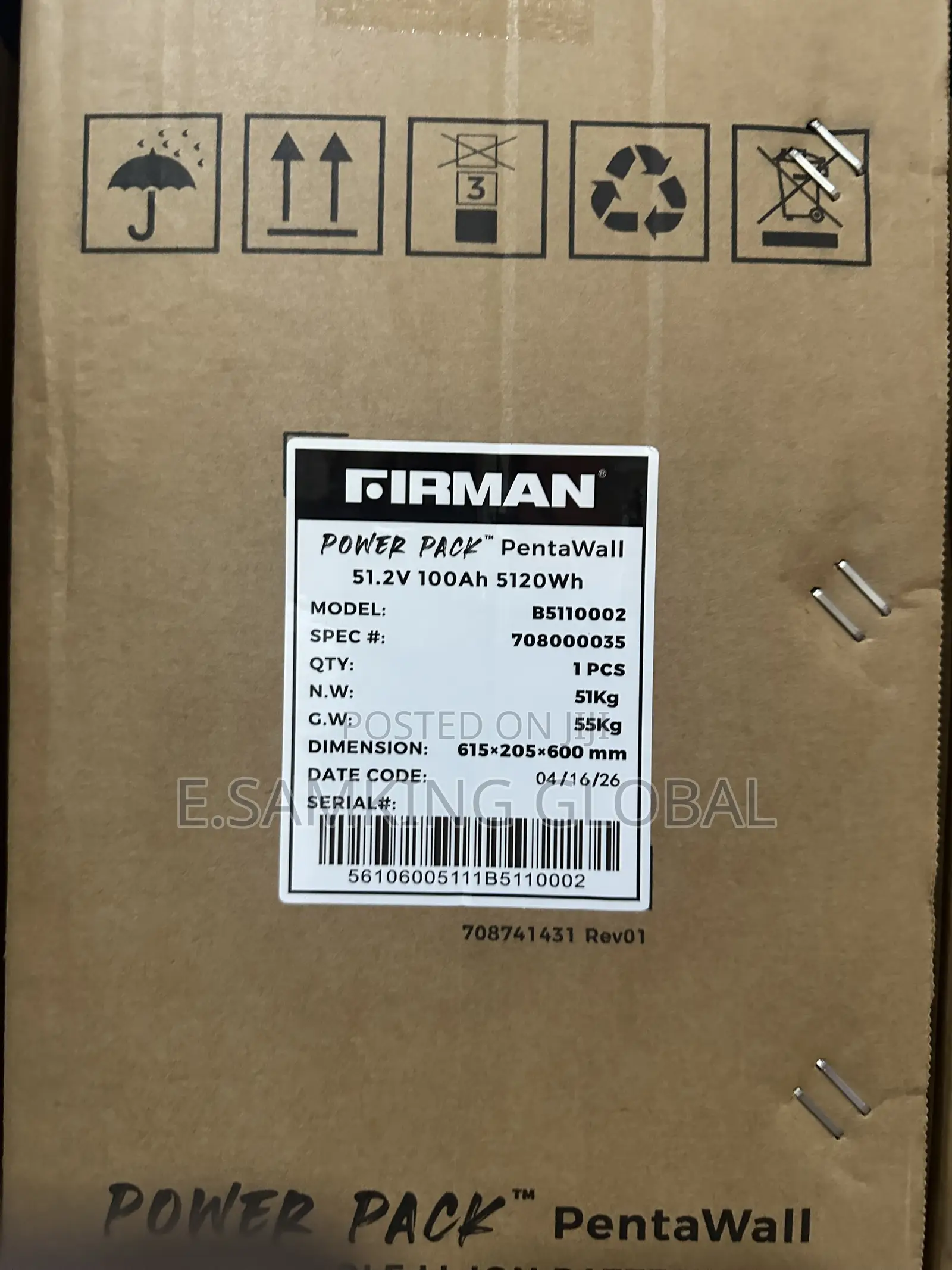 5kwh Firman Lithium Ion Battery