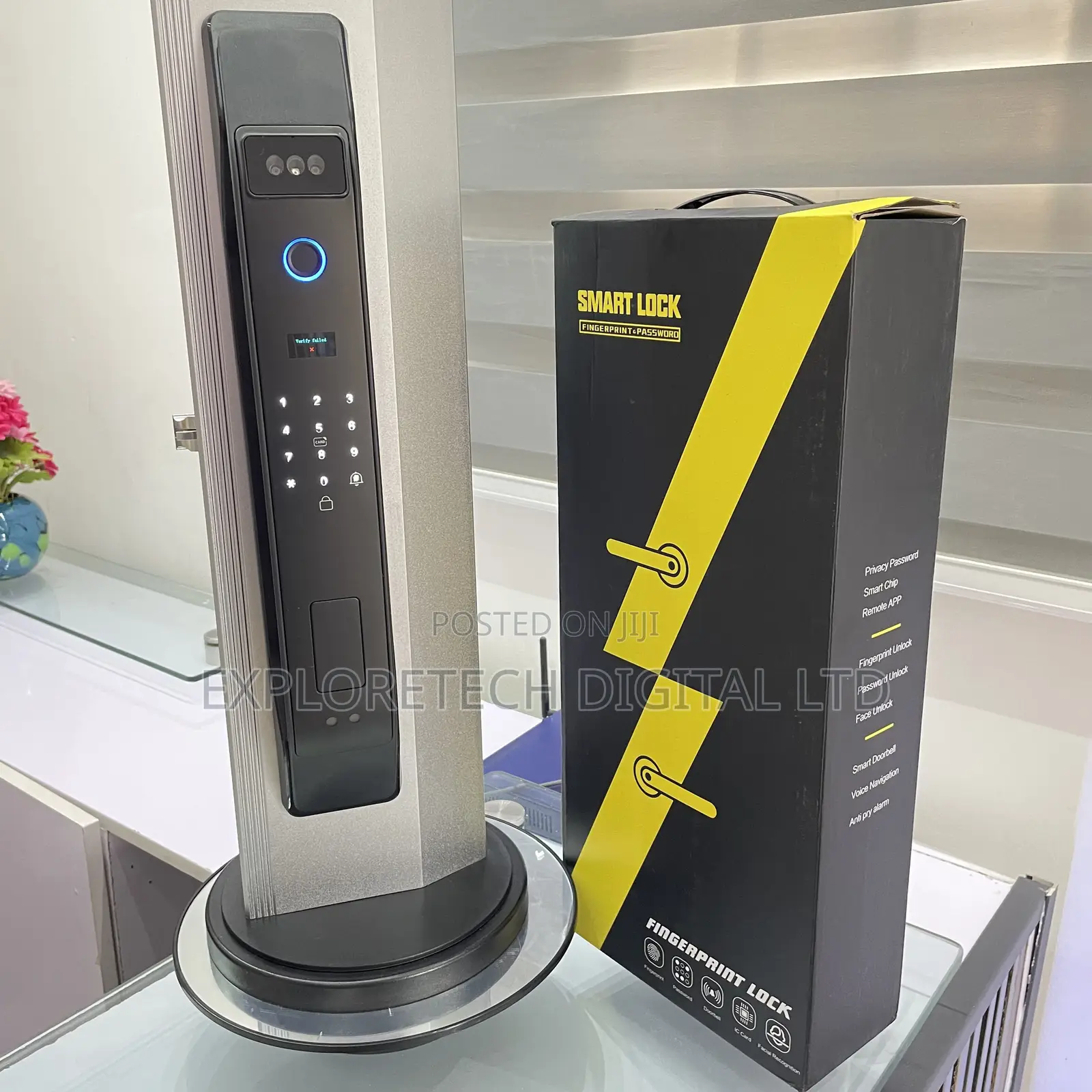 Smart Door Lock With Face, Finger, Palm, Pin, Card