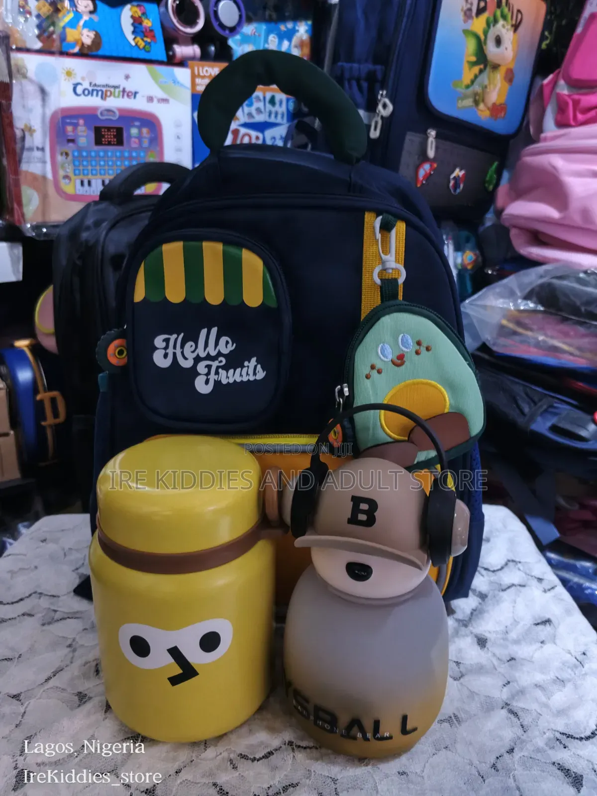 Toddlers Bag, Water Bottle and Food Flask Set