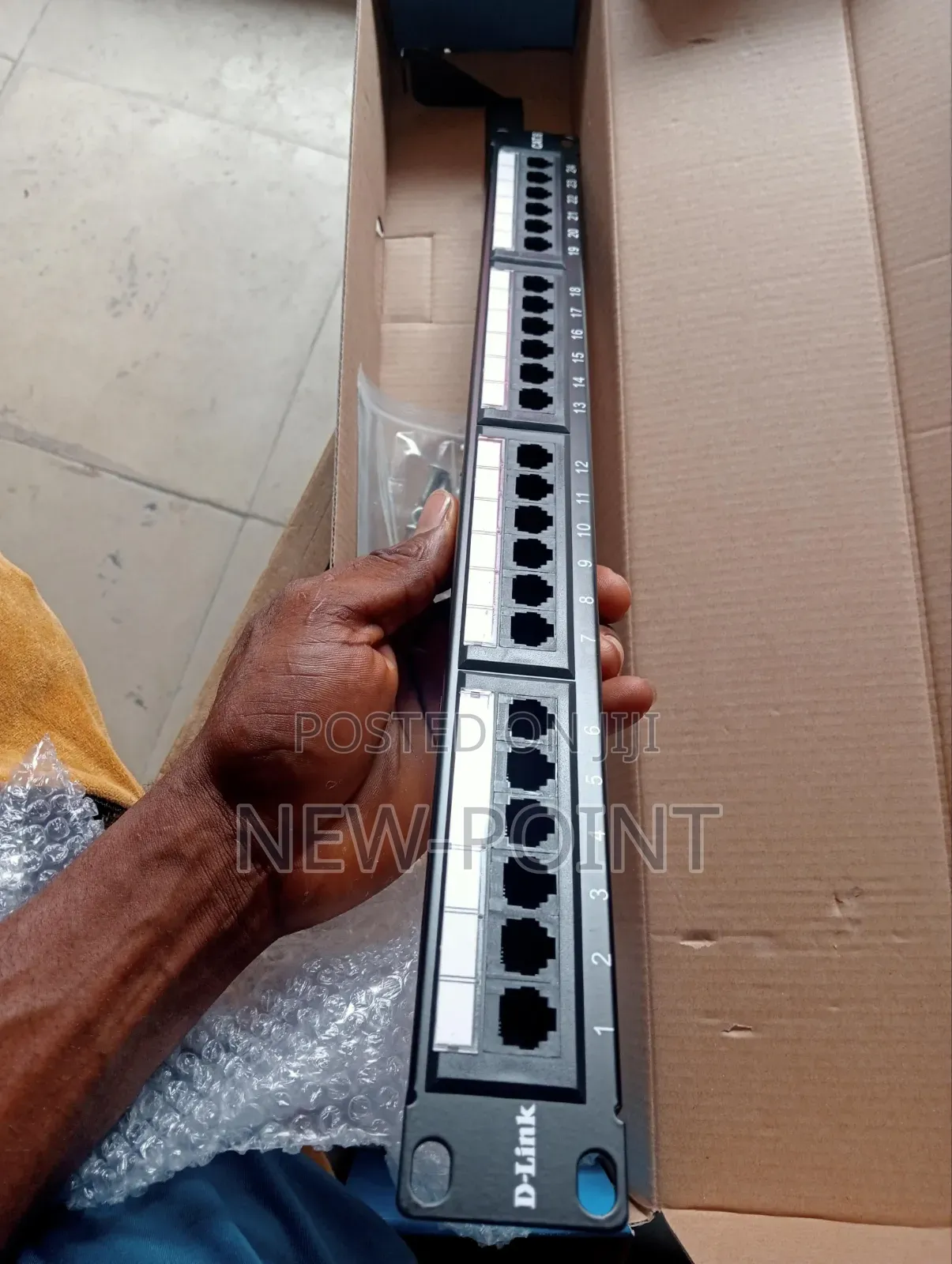 D-Link 24-Port Cat6 UTP Patch Panel–1U Rack Mount Network Patch Panel