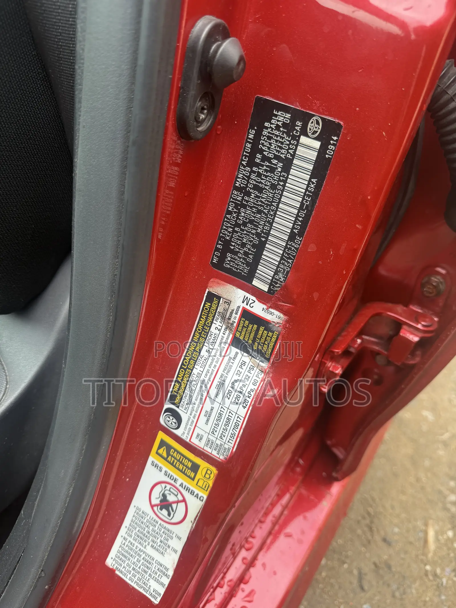 Toyota Camry SE 4dr Sedan (2.5L 4cyl 6AM) 2010 Red