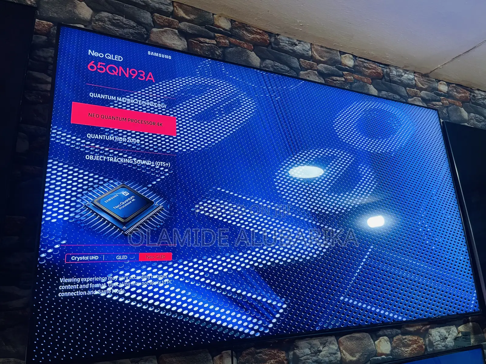 Samsung Open Box Neo Qled 65" Featuring Quantum Technology 120Hz Rate