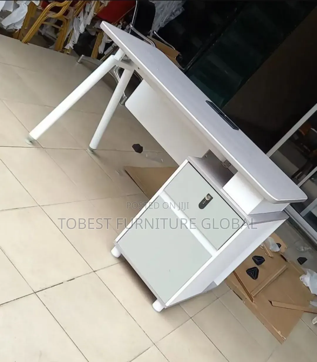 Modern Executive Office Desk With Side Cabinet – Premium Quality