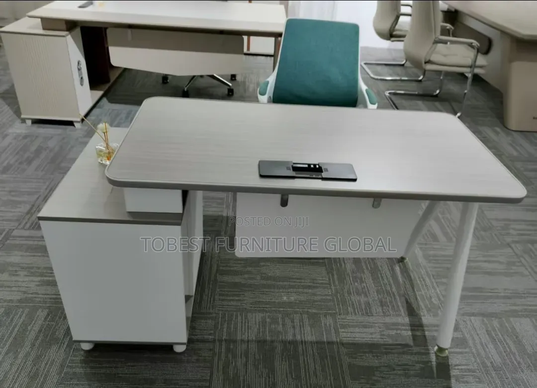 Modern Executive Office Desk With Side Cabinet – Premium Quality