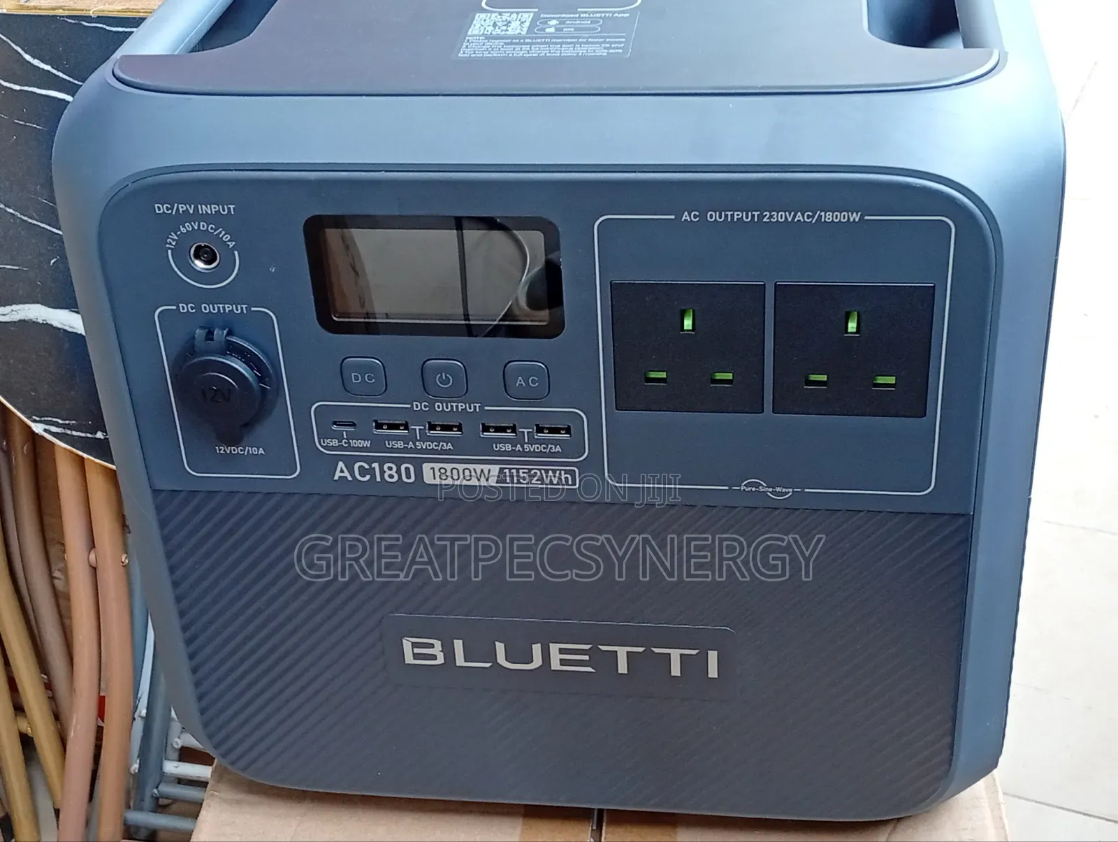 Bluetti AC180 Portable Power Station 1152Wh/1800w