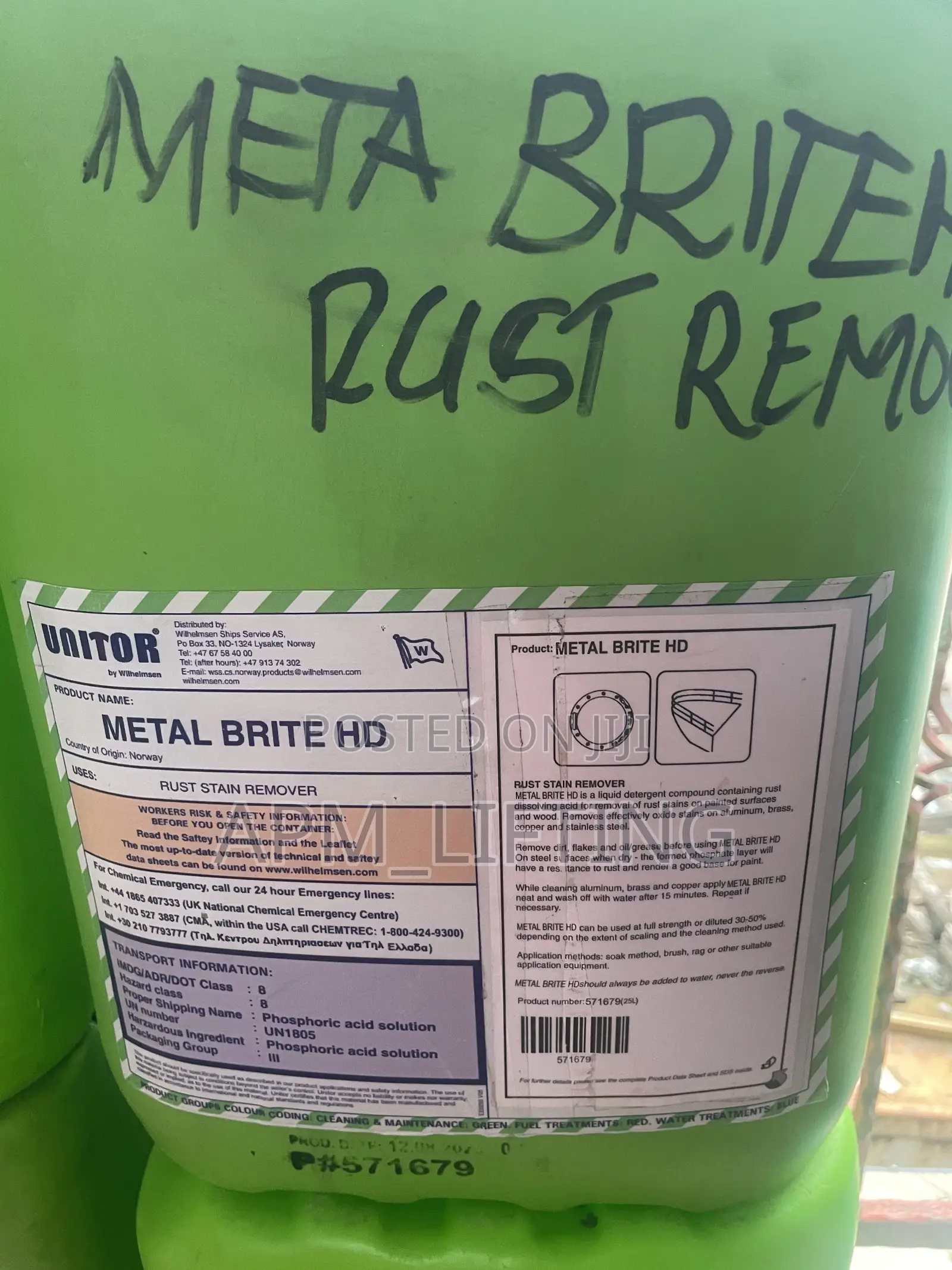 UNITOR Metal Brite HD Rust Removal