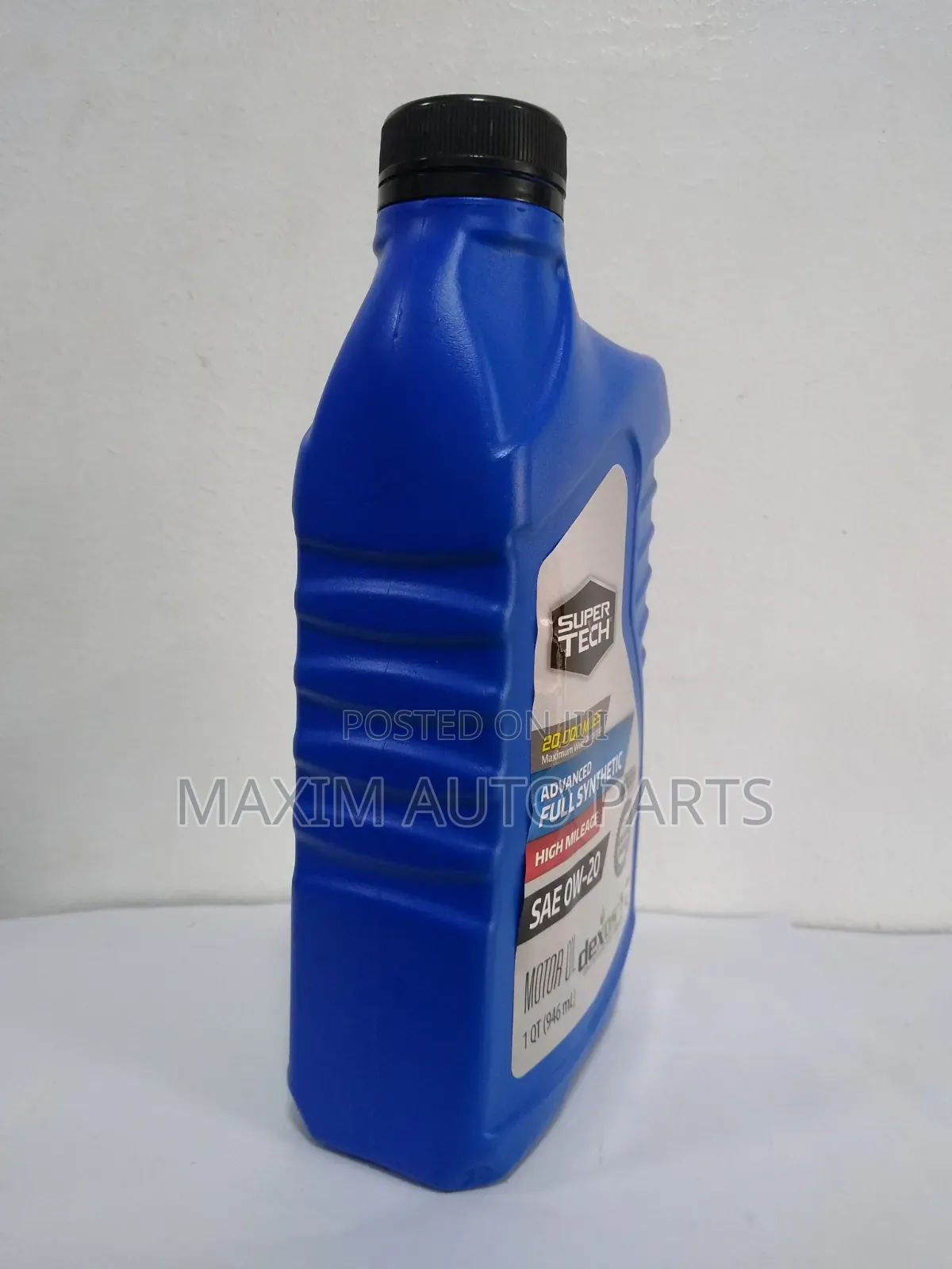 Super Tech 0w-20 Advanced Full Synthetic High Mileage Motor Oil 1L