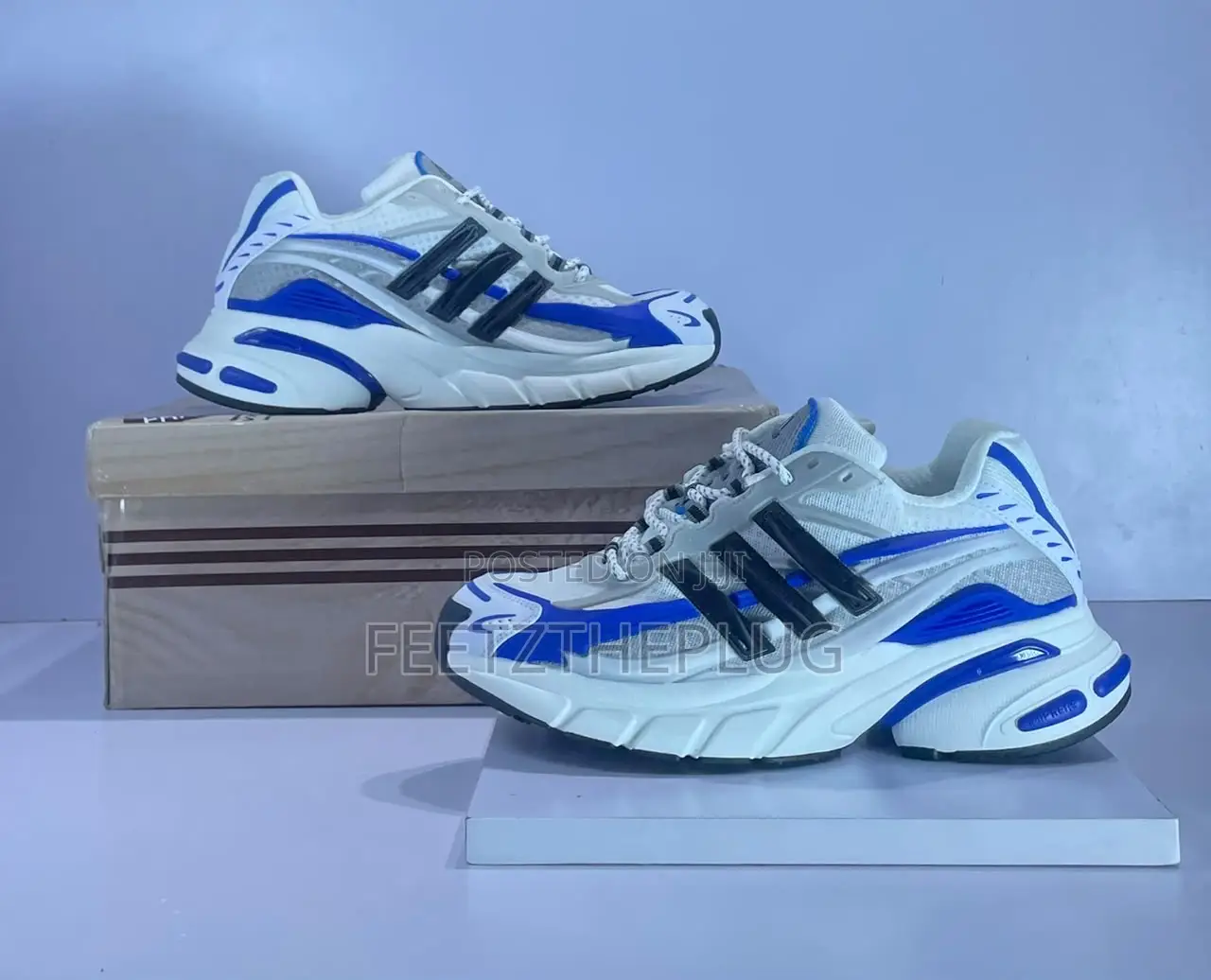 Pharrell Williams X Adidas Adistar Jellyfish Royal Blue Sneakers