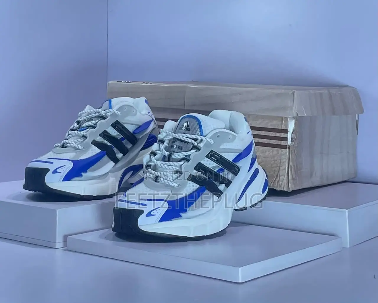 Pharrell Williams X Adidas Adistar Jellyfish Royal Blue Sneakers