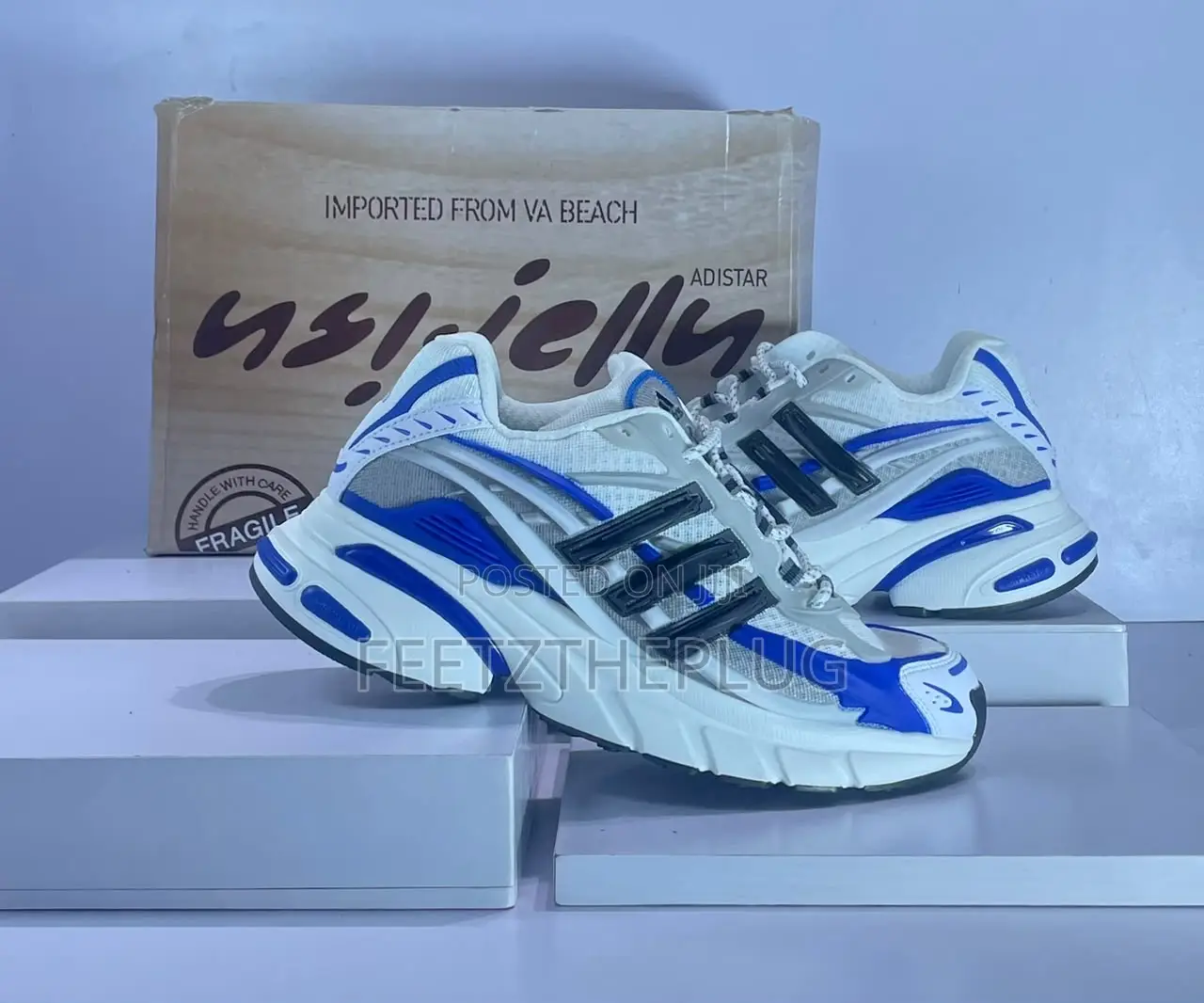 Pharrell Williams X Adidas Adistar Jellyfish Royal Blue Sneakers