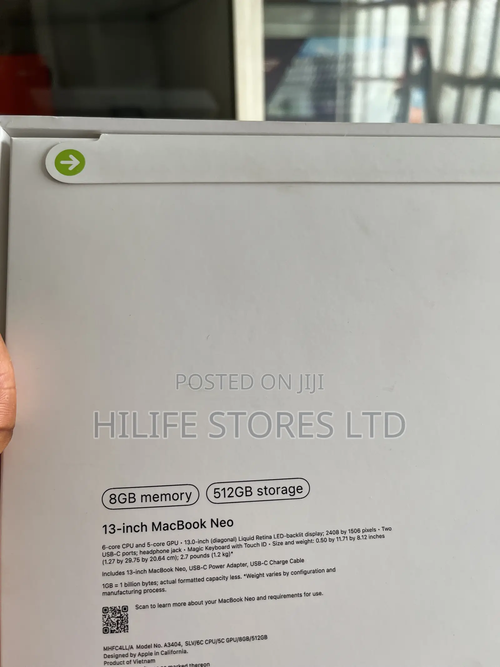 New Laptop Apple MacBook Neo 2026 8GB SSD 512GB