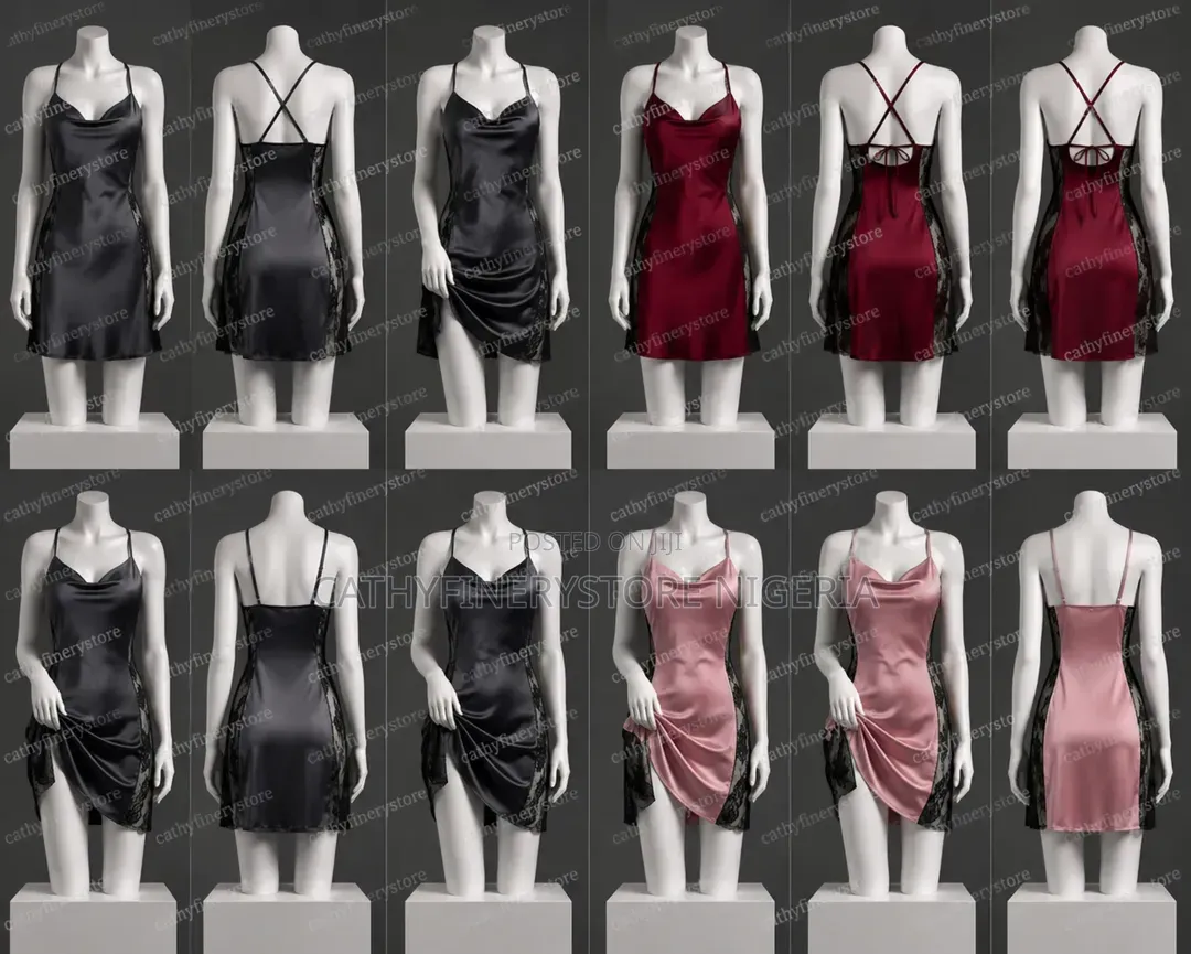 Ladies Sexy Plain Design Nightgown