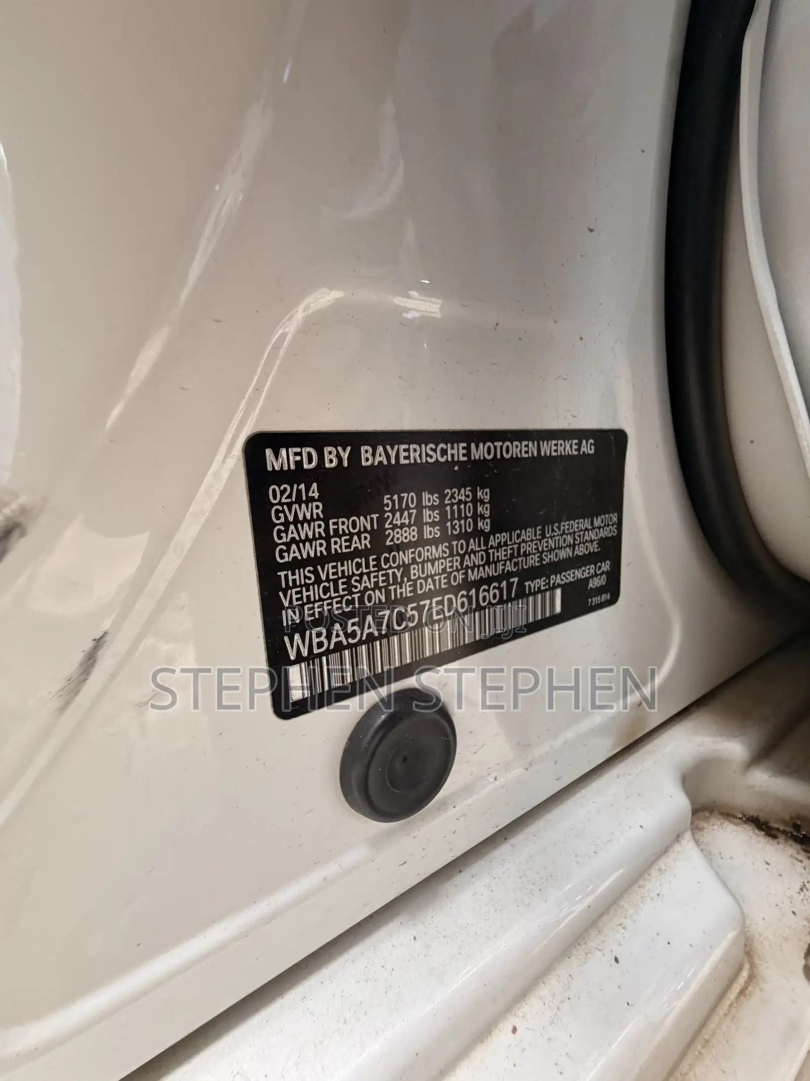 BMW 5 Series 2014 White