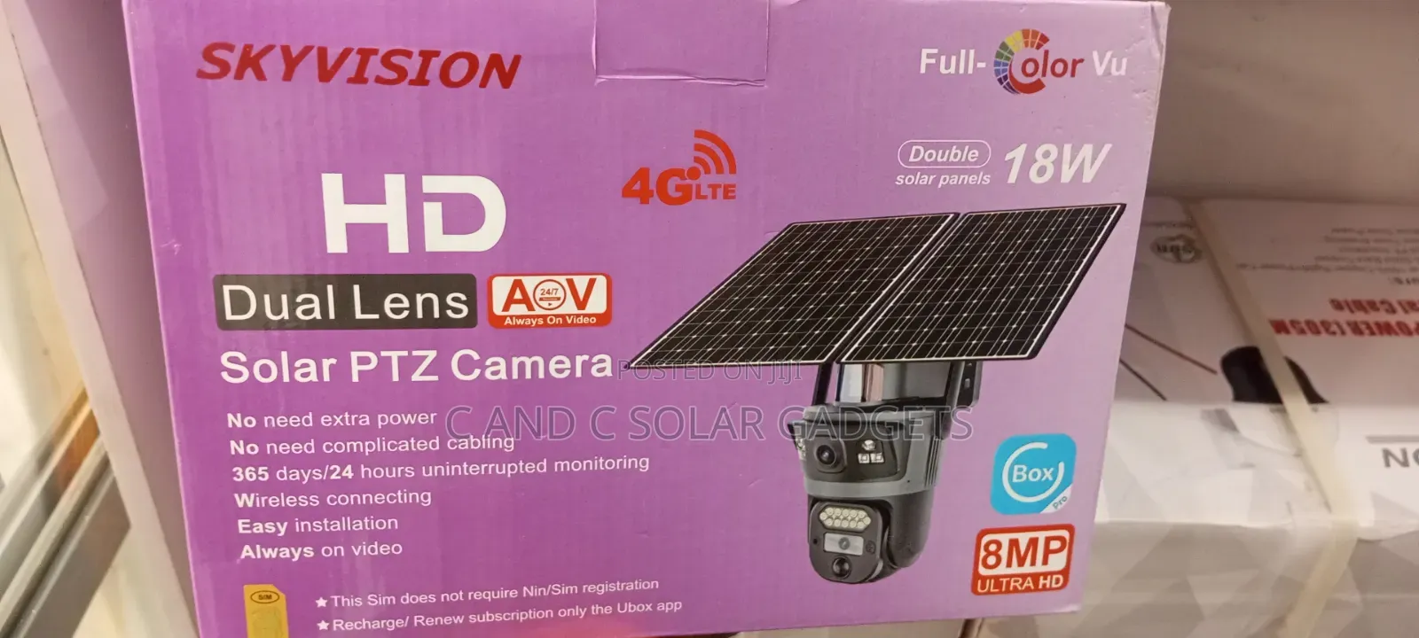 Ubox Solar CCTV Camera WiFi Enable