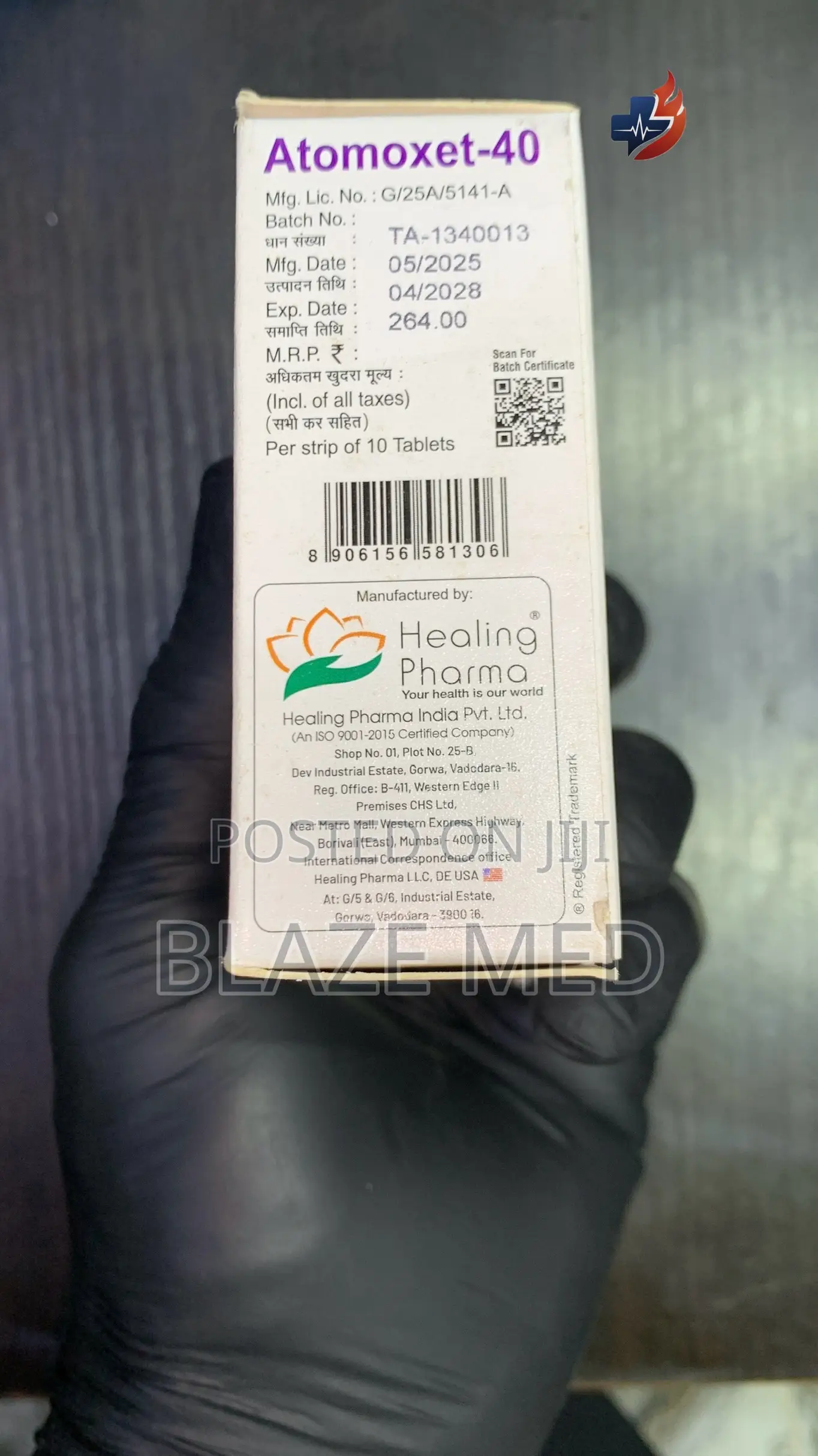 Atomoxetine Hydrochloride Tablets 40 Mg