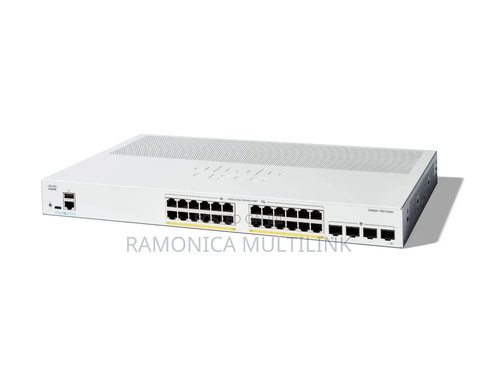 Cisco Catalyst Switch C1300-24p-4g, 24x PoE+ 195w/4x SFP/Rack-mountabl