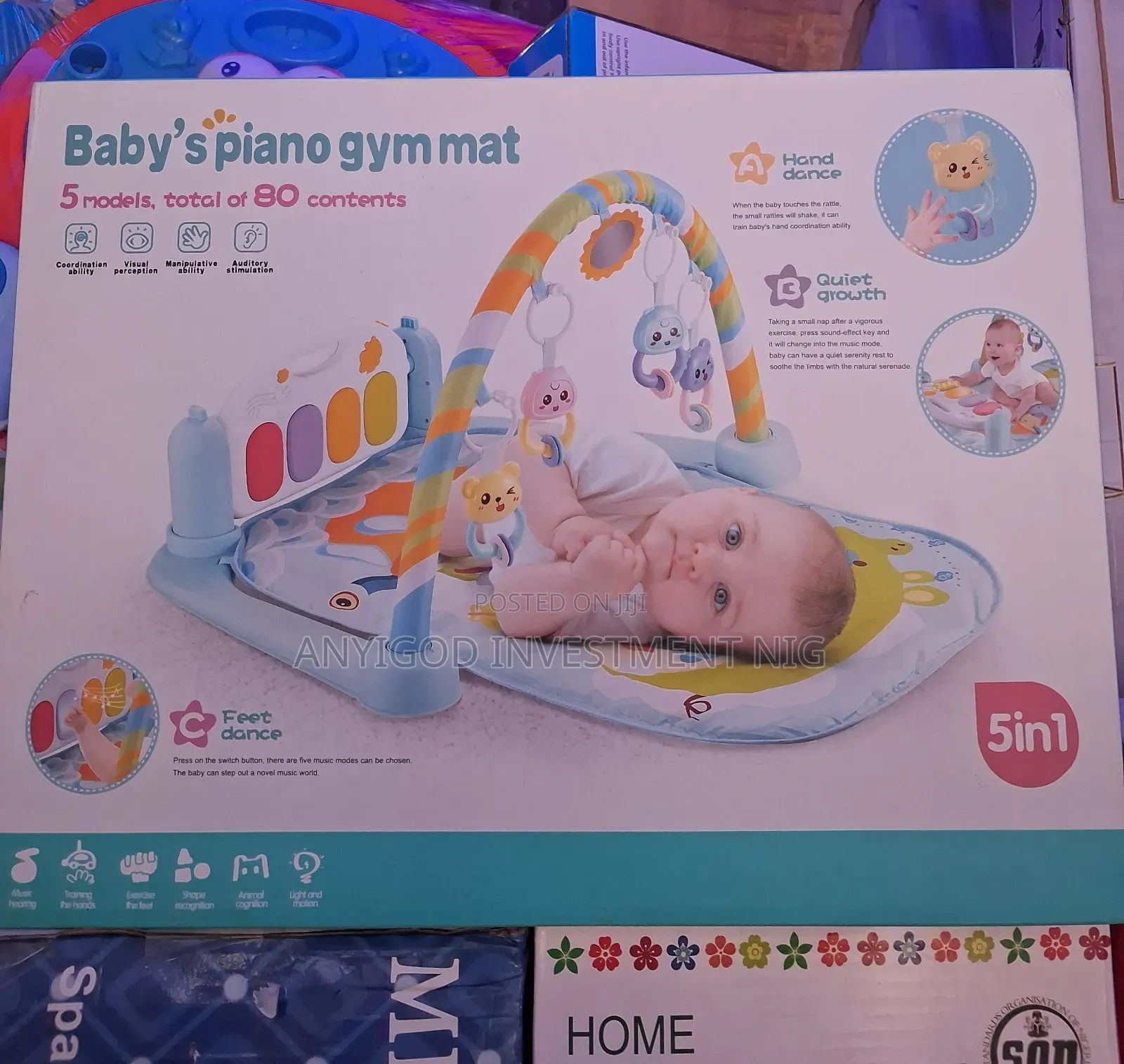 Infant Piano Gym Mat Rocker