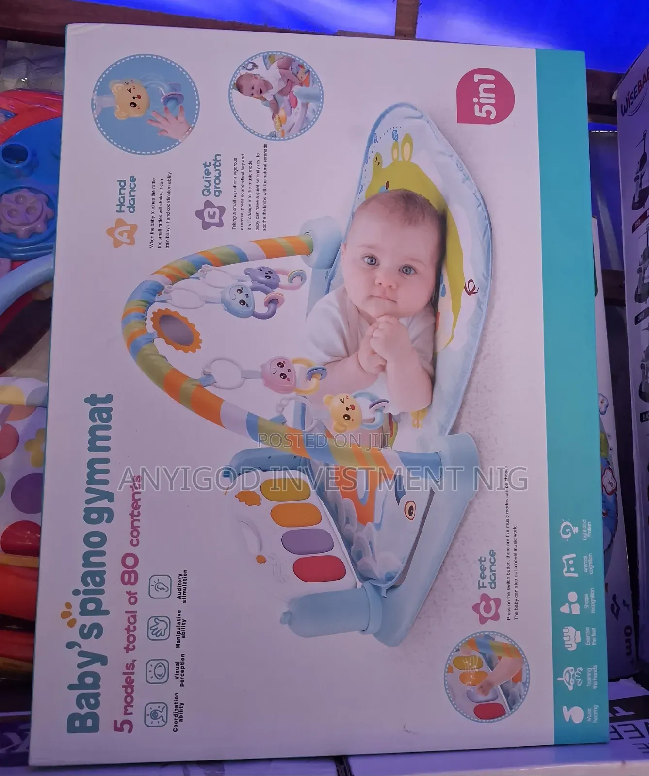 Infant Piano Gym Mat Rocker