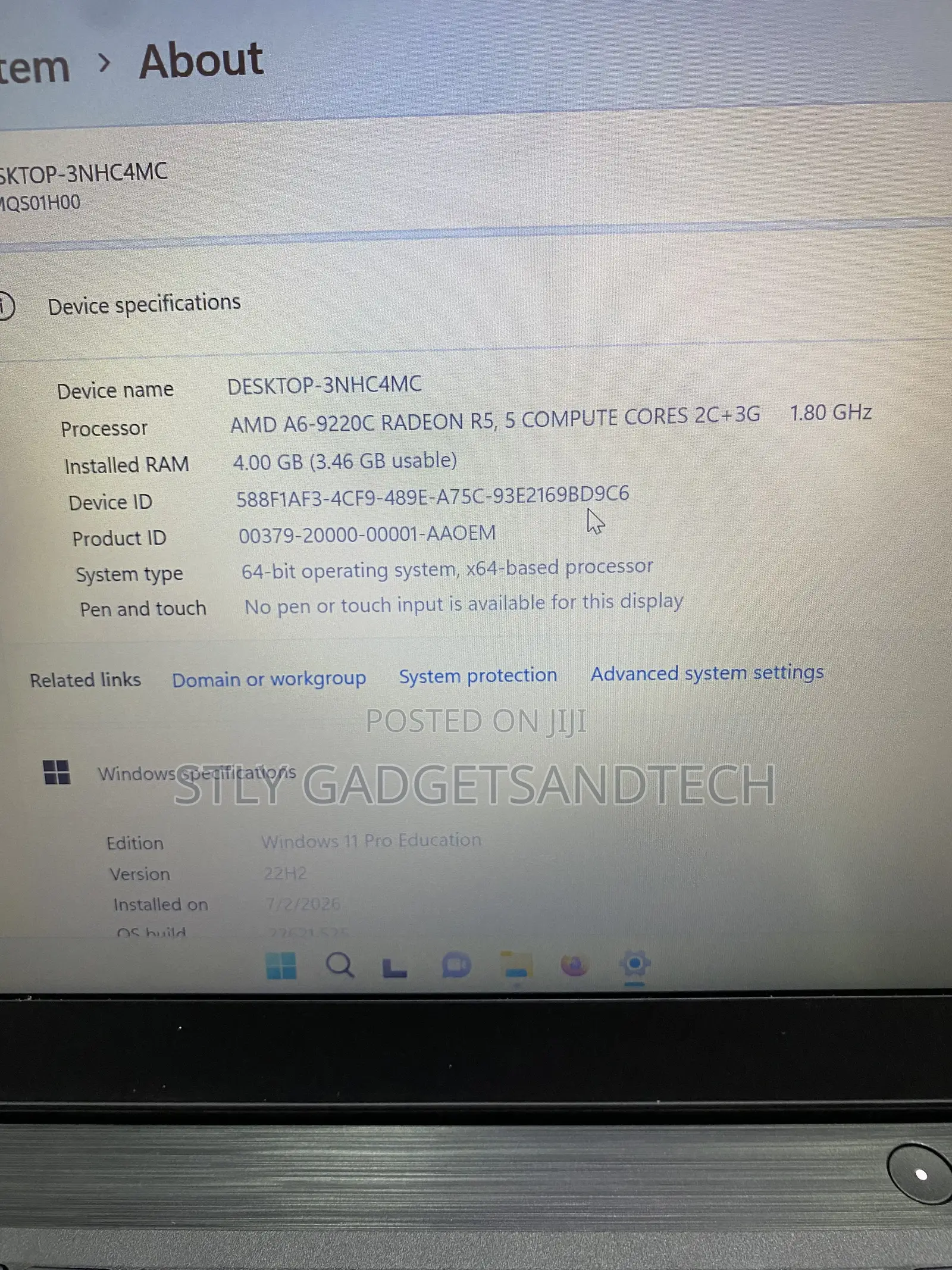 Laptop Lenovo A7 4GB AMD eMMC 60GB