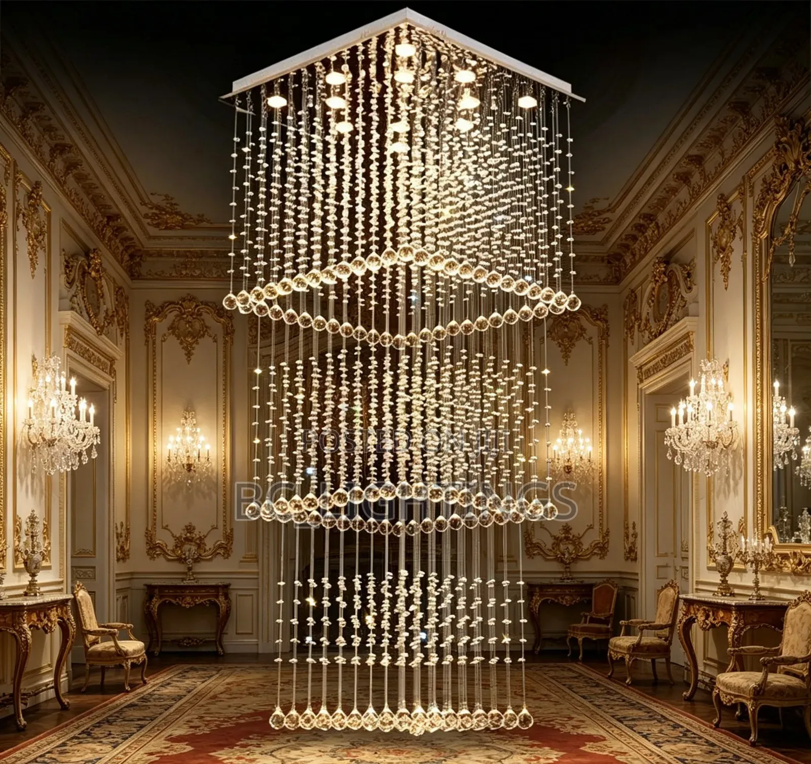 Modern Crystal Light Staircase Lights Long Ceiling Lighting