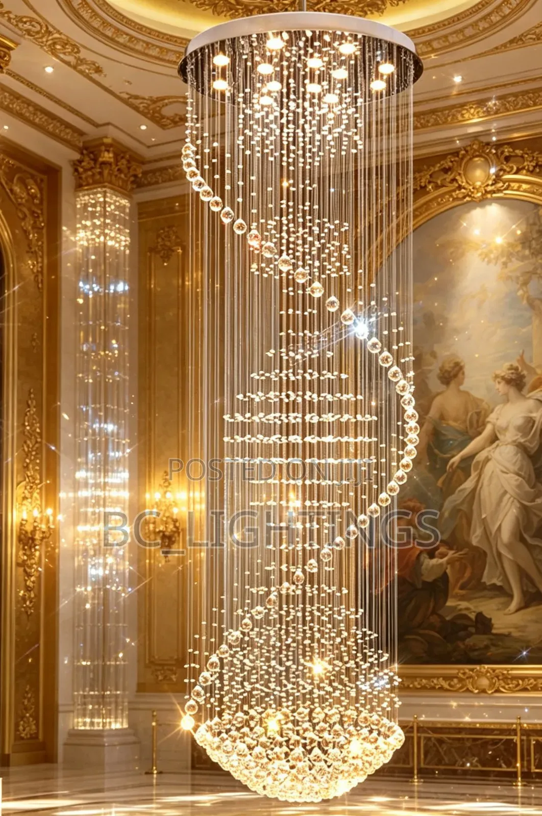 Modern Crystal Light Staircase Lights Long Ceiling Lighting
