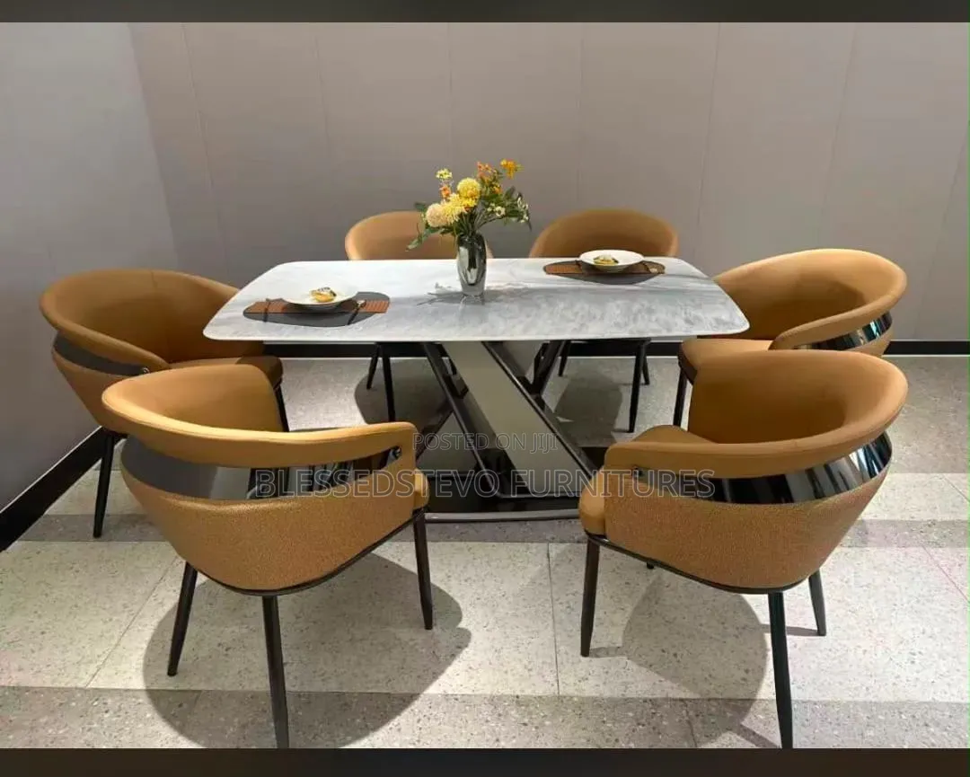 Dining Table With 6 Chairs and Colour Is Available