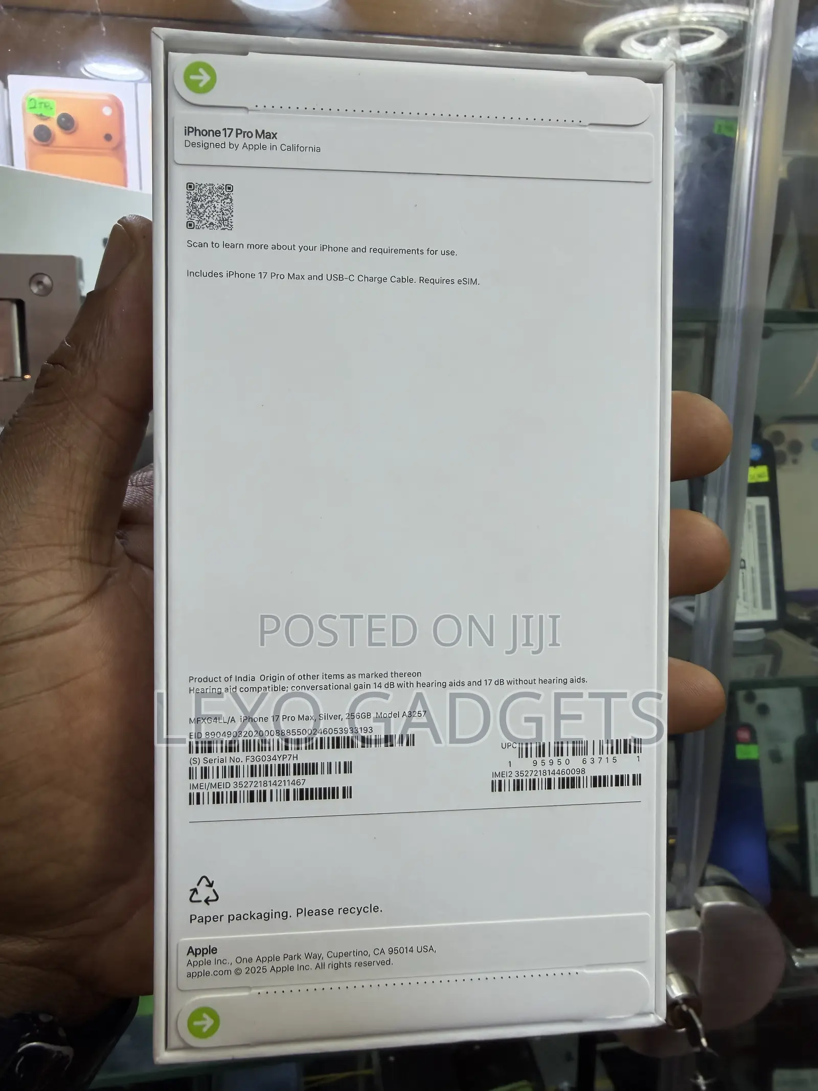 New Apple iPhone 17 Pro Max 256 GB White
