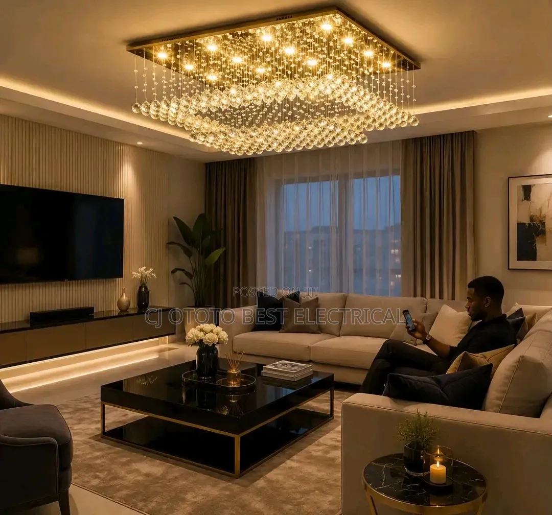 Crystal Rain Drop Luxury Chandelier Light for Your Sitting Room