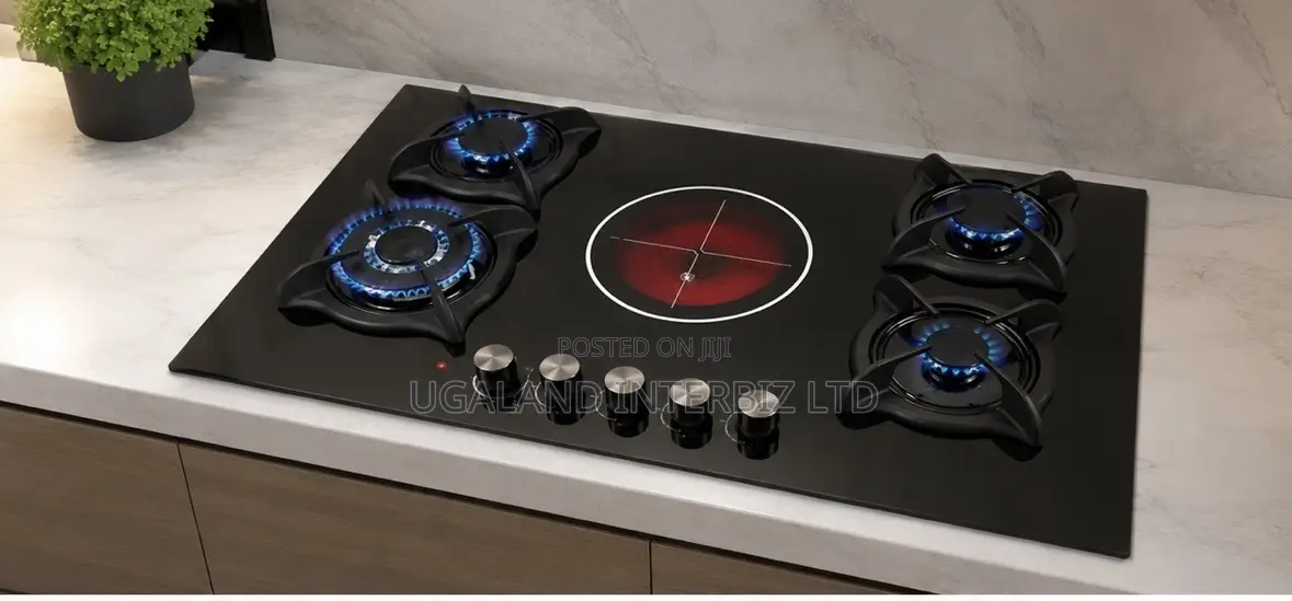 Modern Hybrid Gas Electric Built-in Cooktop