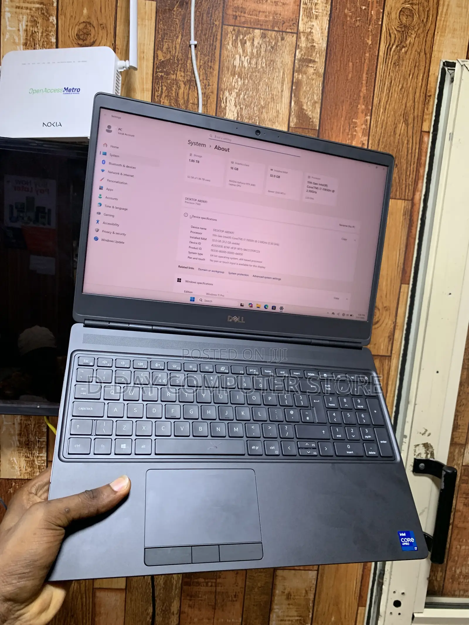 Laptop Dell Precision 7560 32GB Intel Core i7 SSD 2T