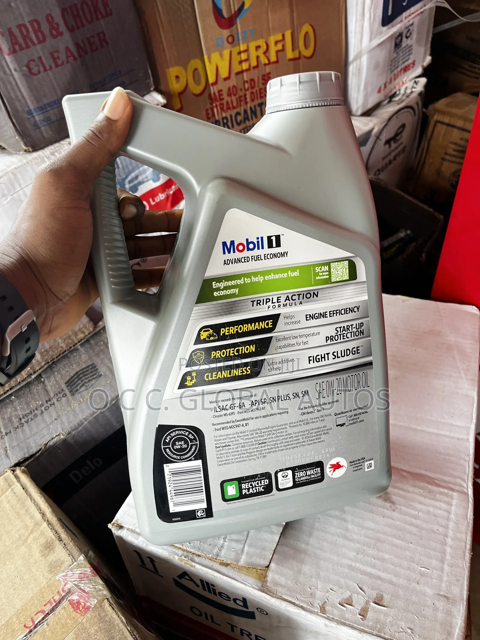 Original Mobile Oil 5L and Original Oil Filter for Toyota Corolla